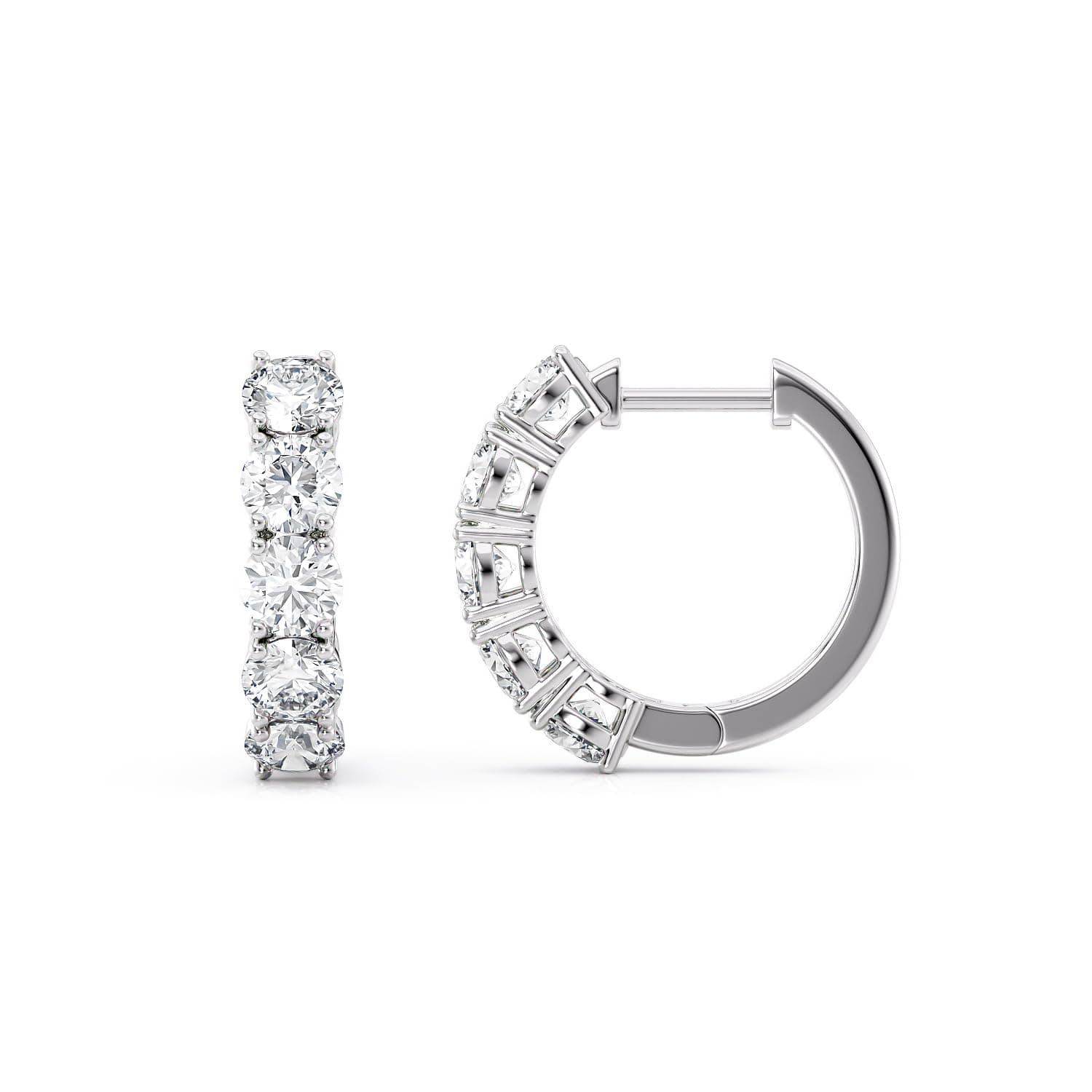 Lab-Grown Diamond Hoop Earrings — 1–4 ct