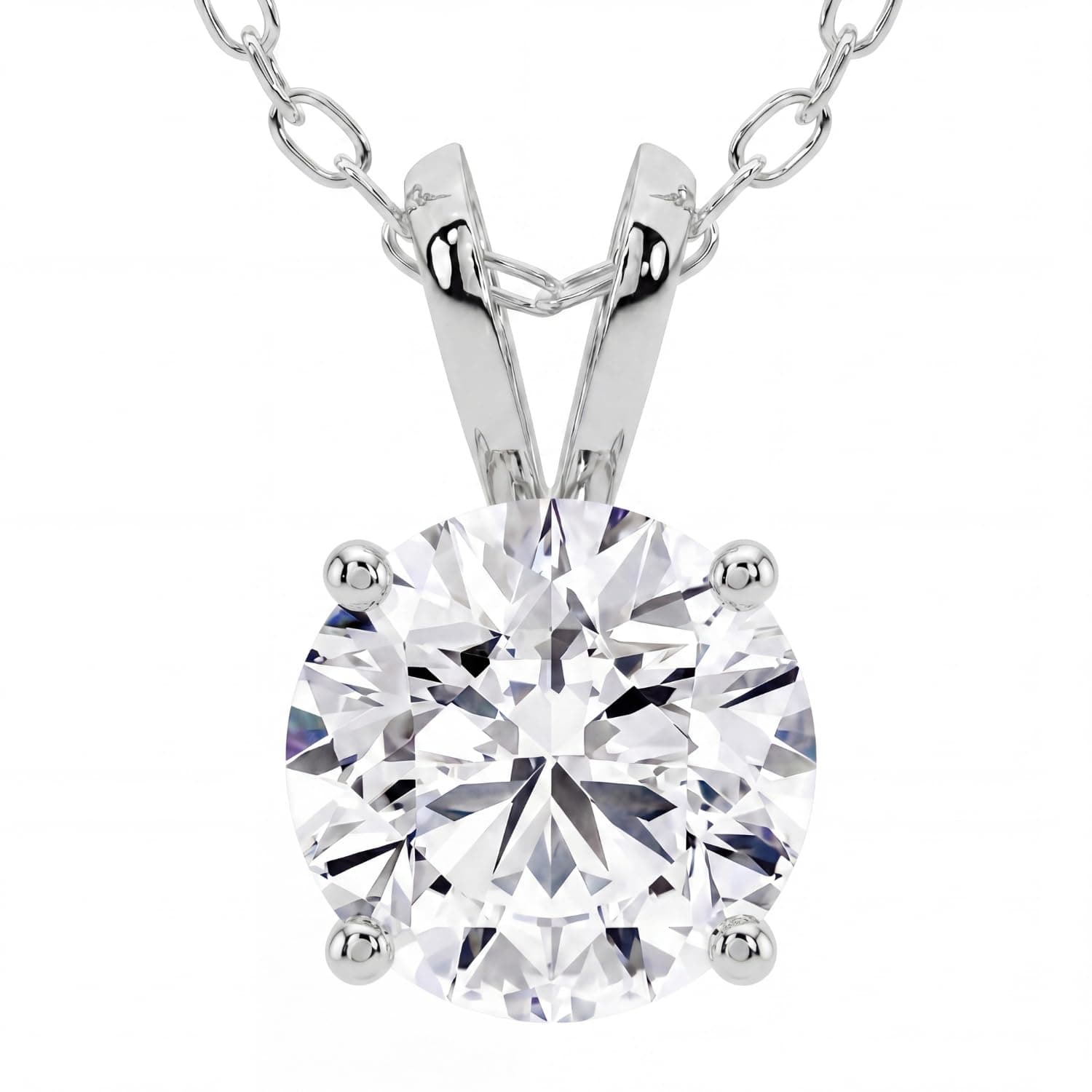 Lab-Grown Diamond Solitaire Pendant — 0.50–4 ct