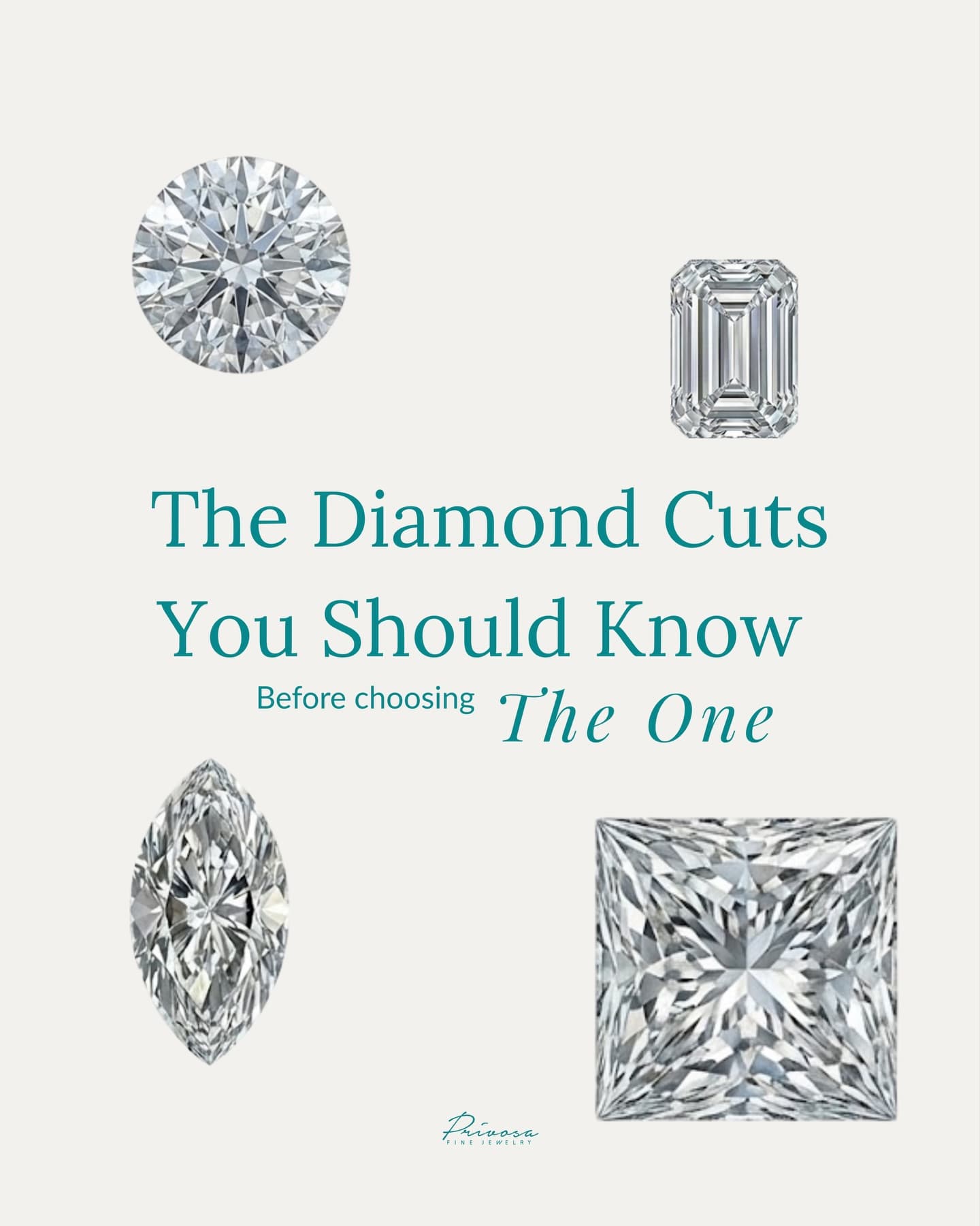 A few of the diamond shapes we set most often — 1
