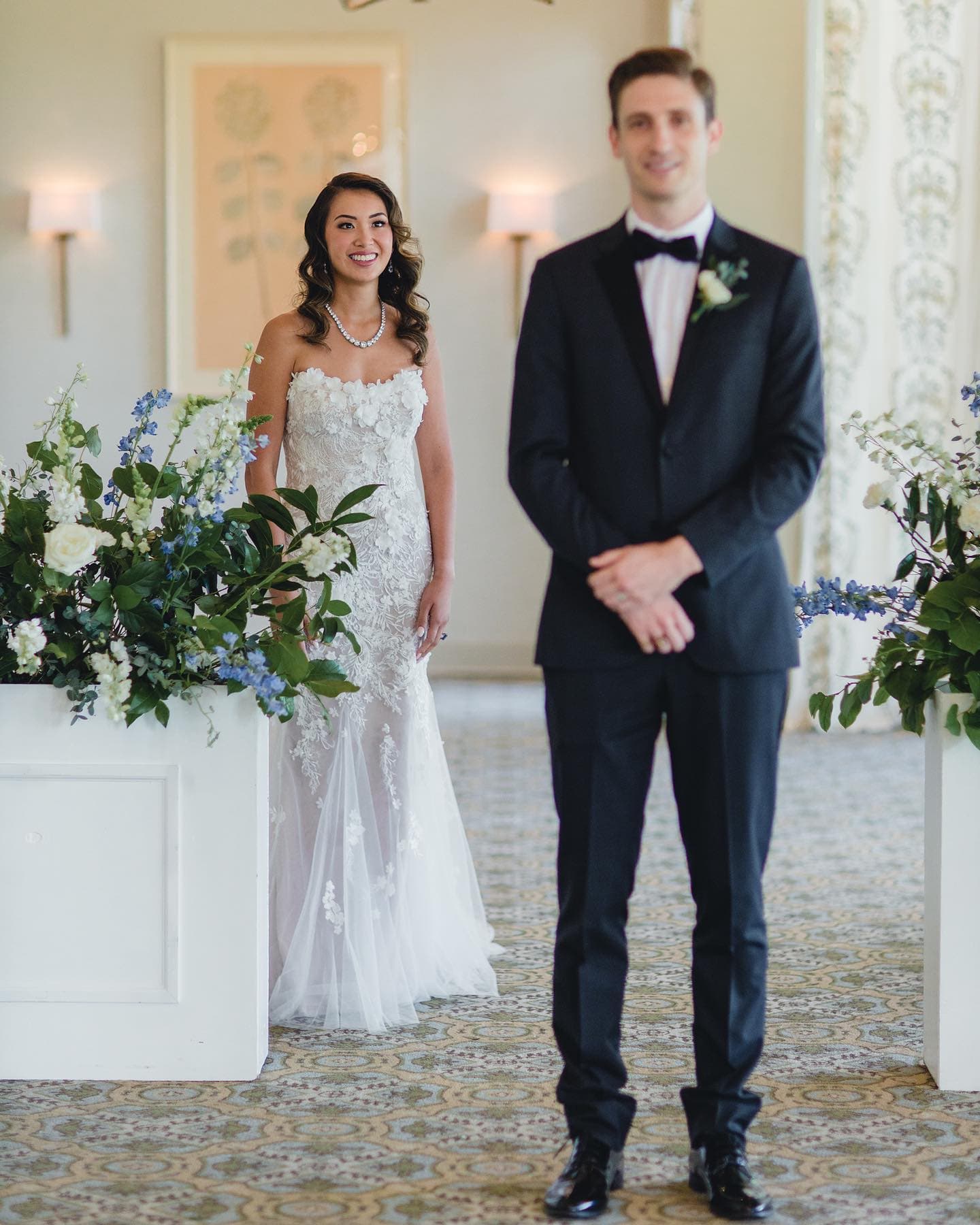Ashley and Nate’s first look Ashley is styled with a custom @privosa diamond… — Privosa couple