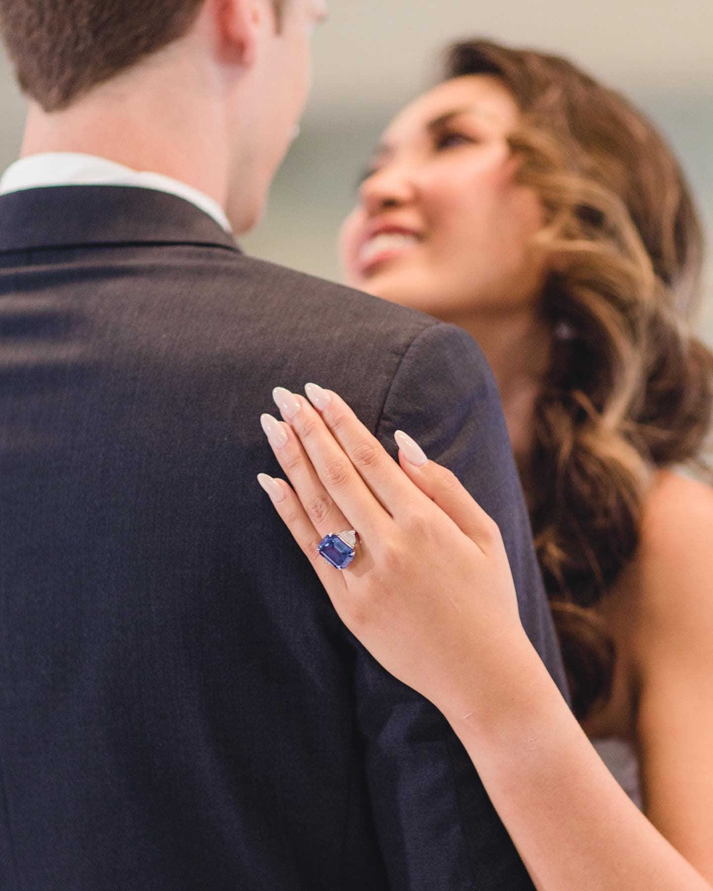 Ashley and Nate’s first look Ashley is styled with a custom @privosa diamond… — Privosa couple