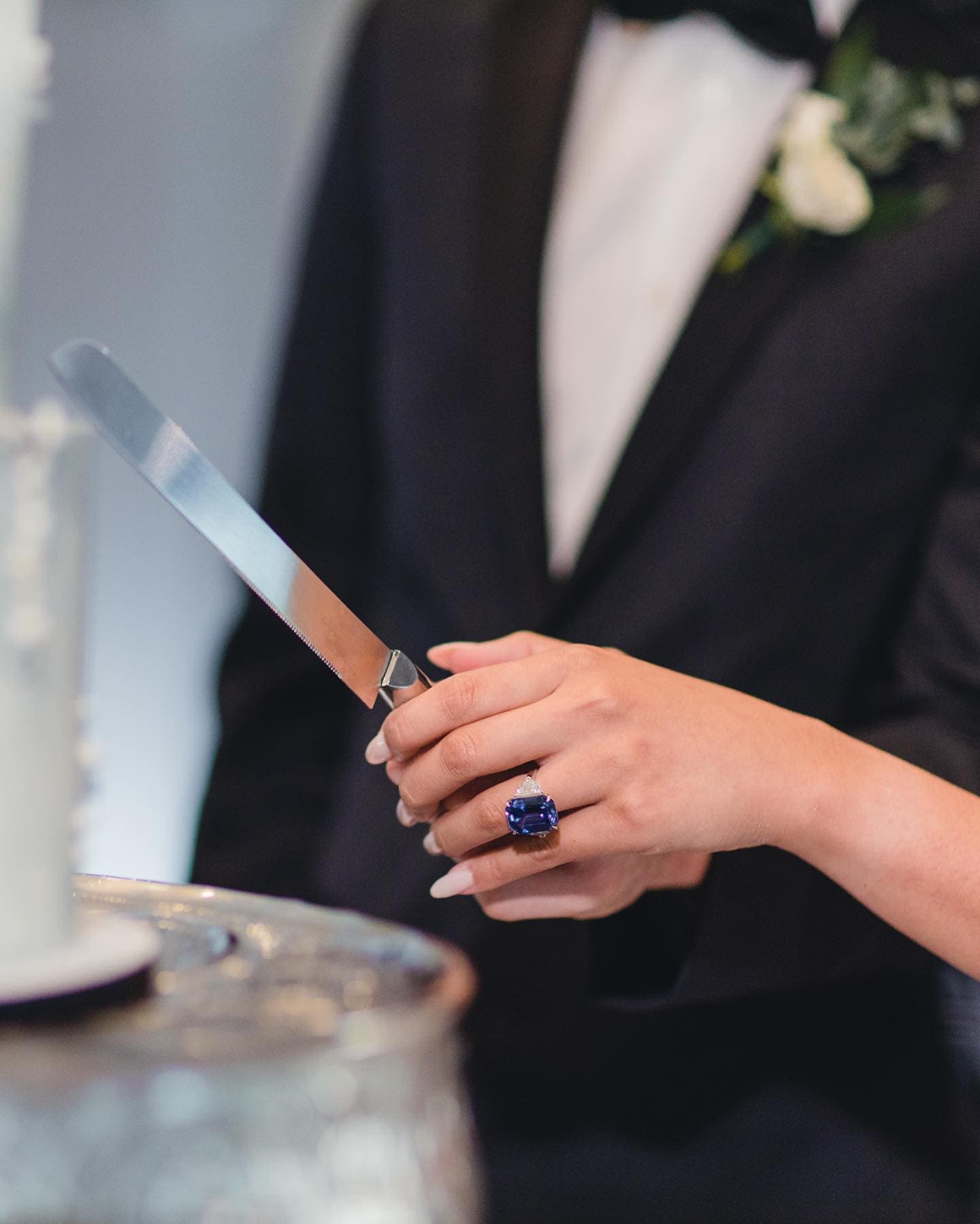 Ashley and Nate’s first look Ashley is styled with a custom @privosa diamond… — Privosa couple