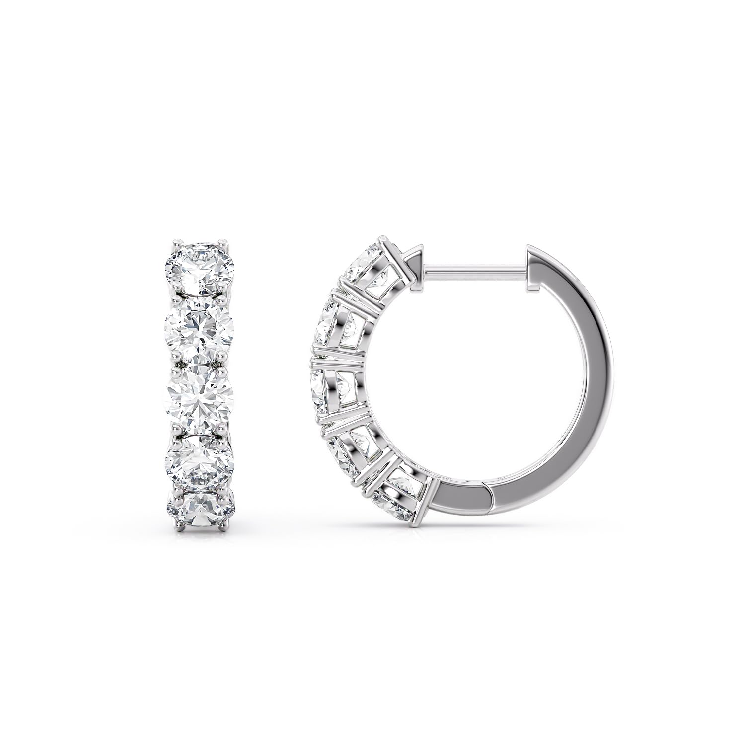 Lab-Grown Diamond Hoop Earrings — 1–4 ct