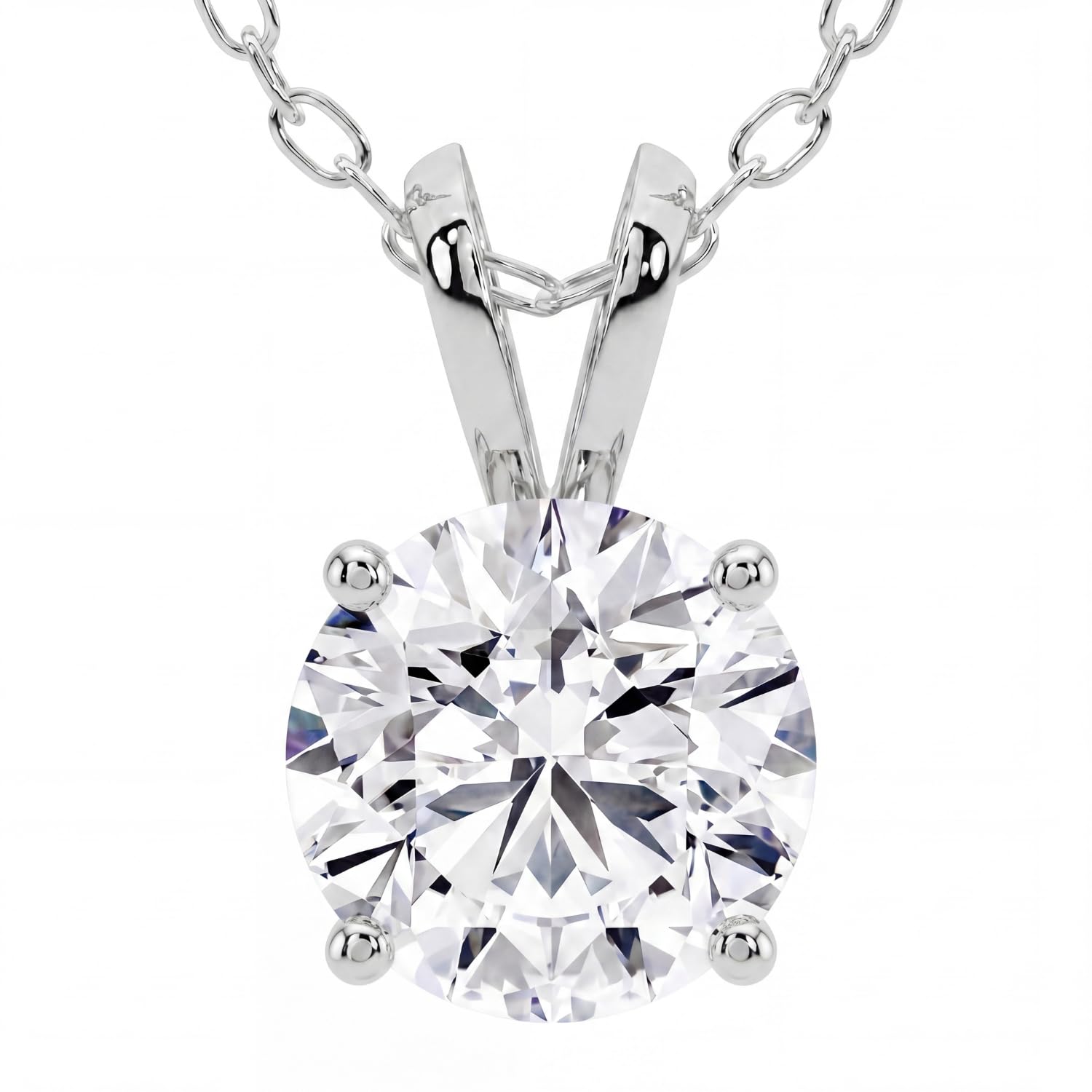 Lab-Grown Diamond Solitaire Pendant — 0.50–4 ct
