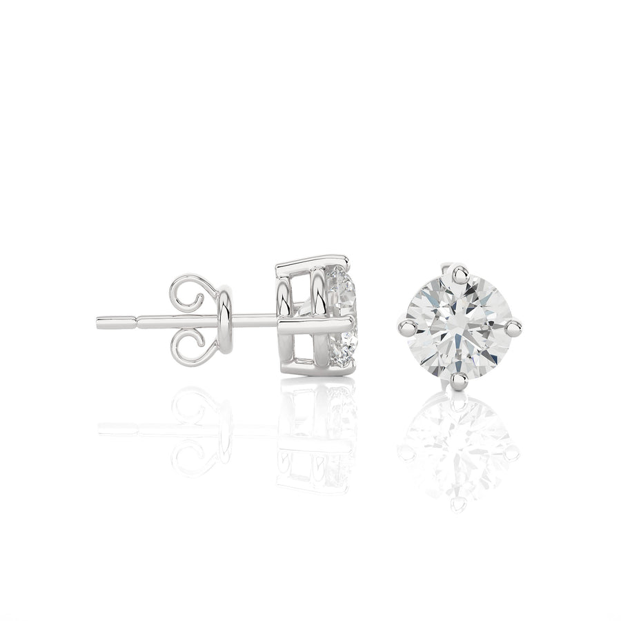 Ava Lab Grown Stud Earrings (4-Prong)