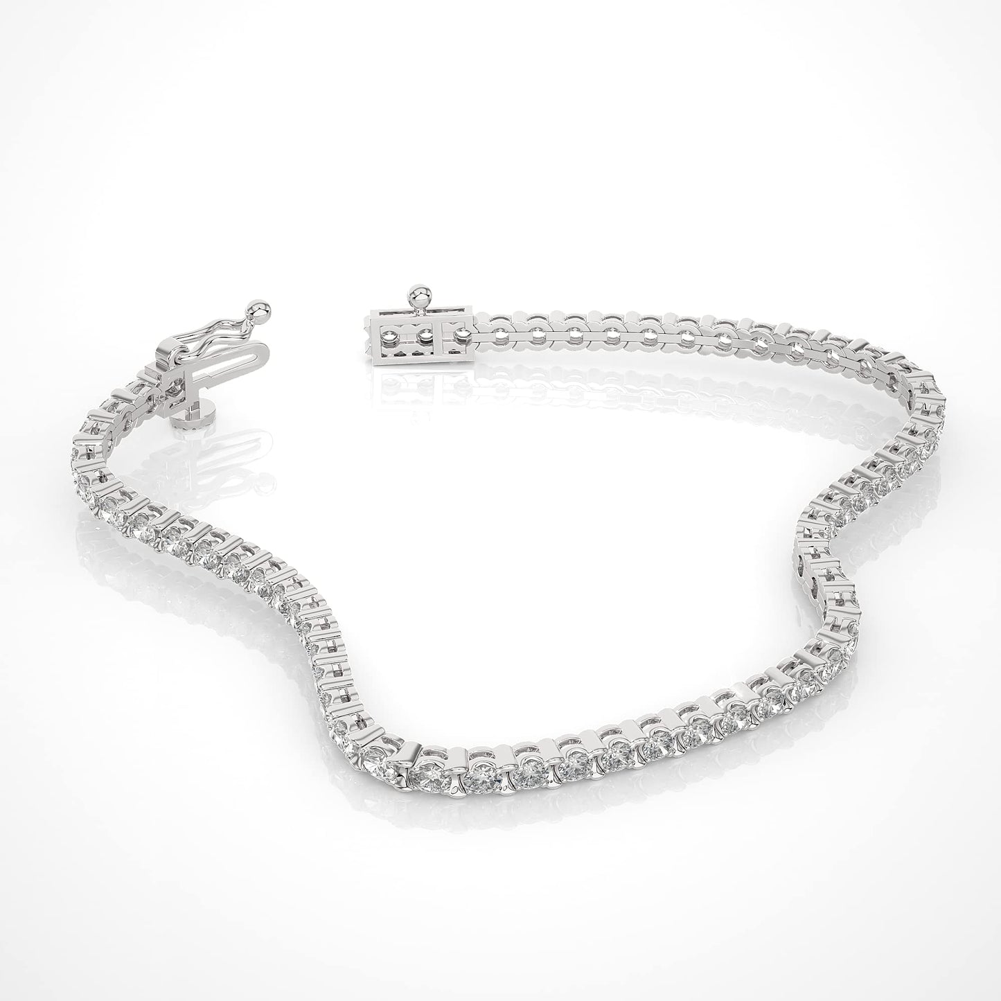 3 to 20 Carat Lab Grown Diamond Tennis Bracelet for Women I 14k White or Yellow Gold Bracelet (E-F, VS1, cttw) 7 Inches Long by Privosa Fine Jewelry - Image 2