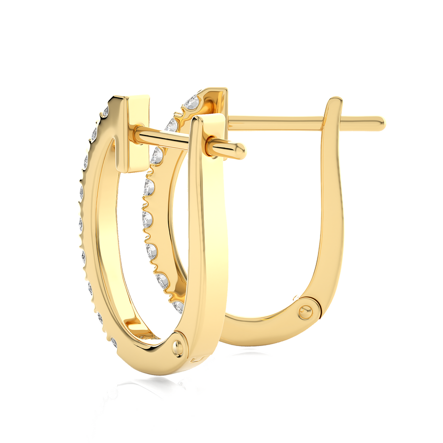 Natural Diamond Huggie Hoops