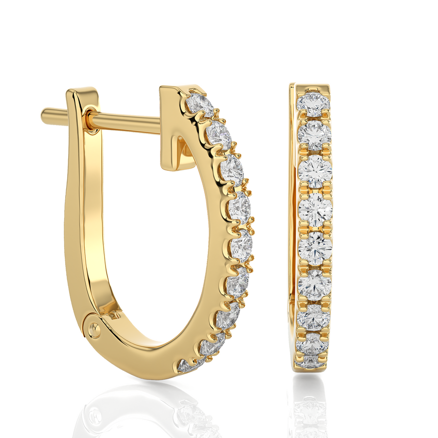 Natural Diamond Huggie Hoops