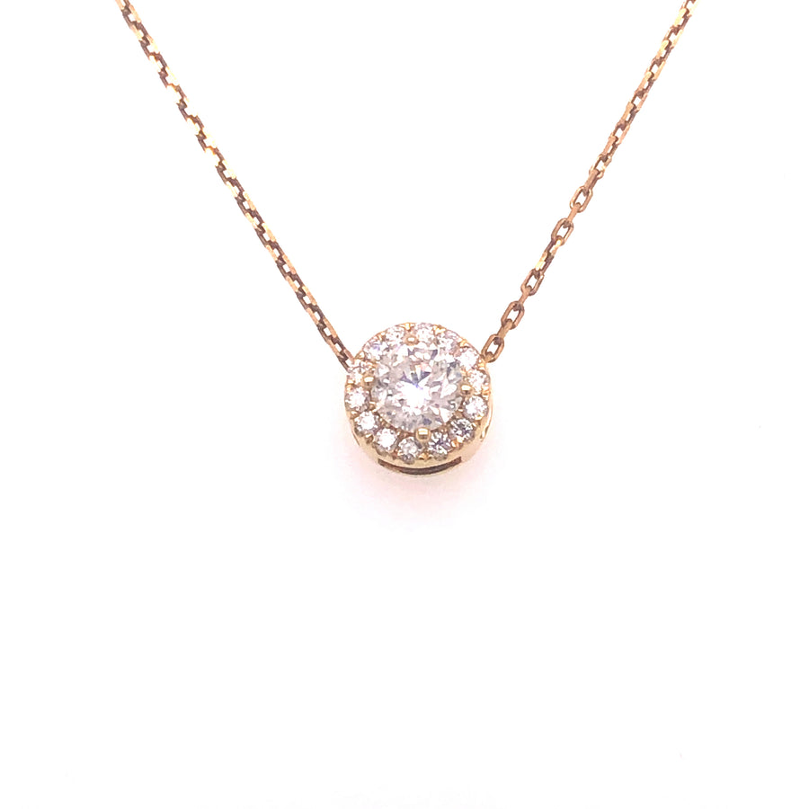 Ora - Diamond Halo Pendant