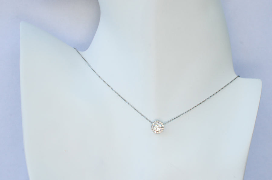 Ora - Diamond Halo Pendant
