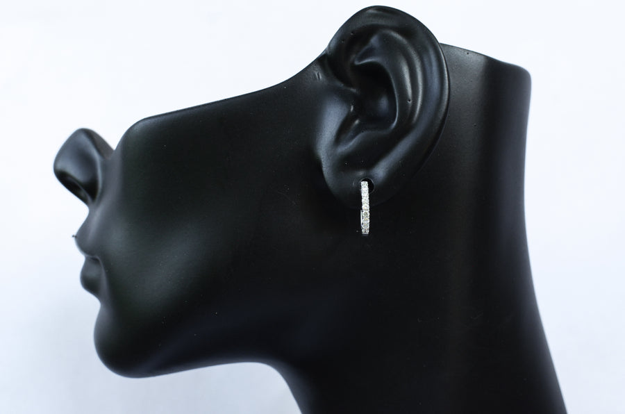 Claire - Diamond Hoop Earrings