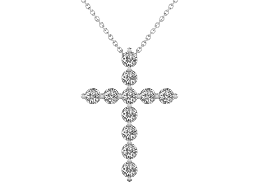 Fidel - Diamond Cross Pendant