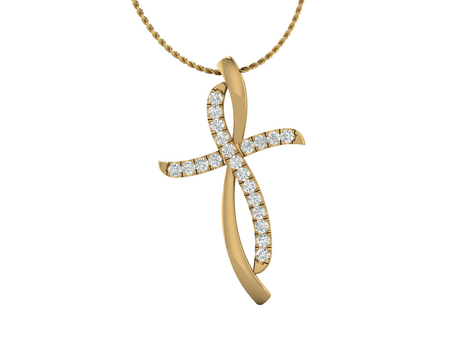 'Lazo' - Diamond Cross Pendant