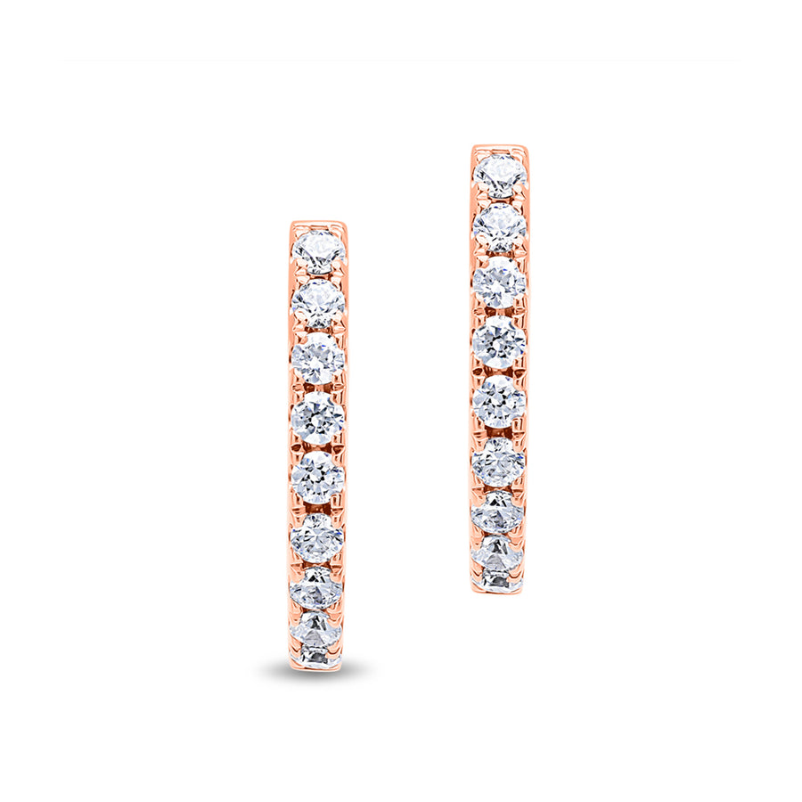 Claire - Diamond Hoop Earrings