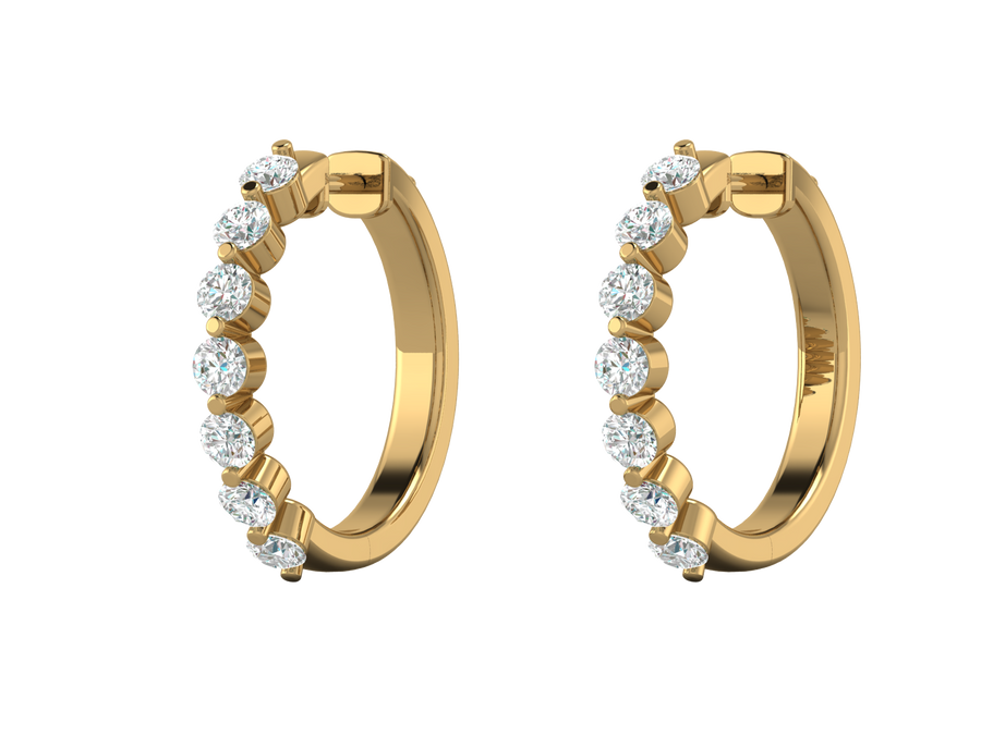 Rosie - Diamond Hoop Earrings