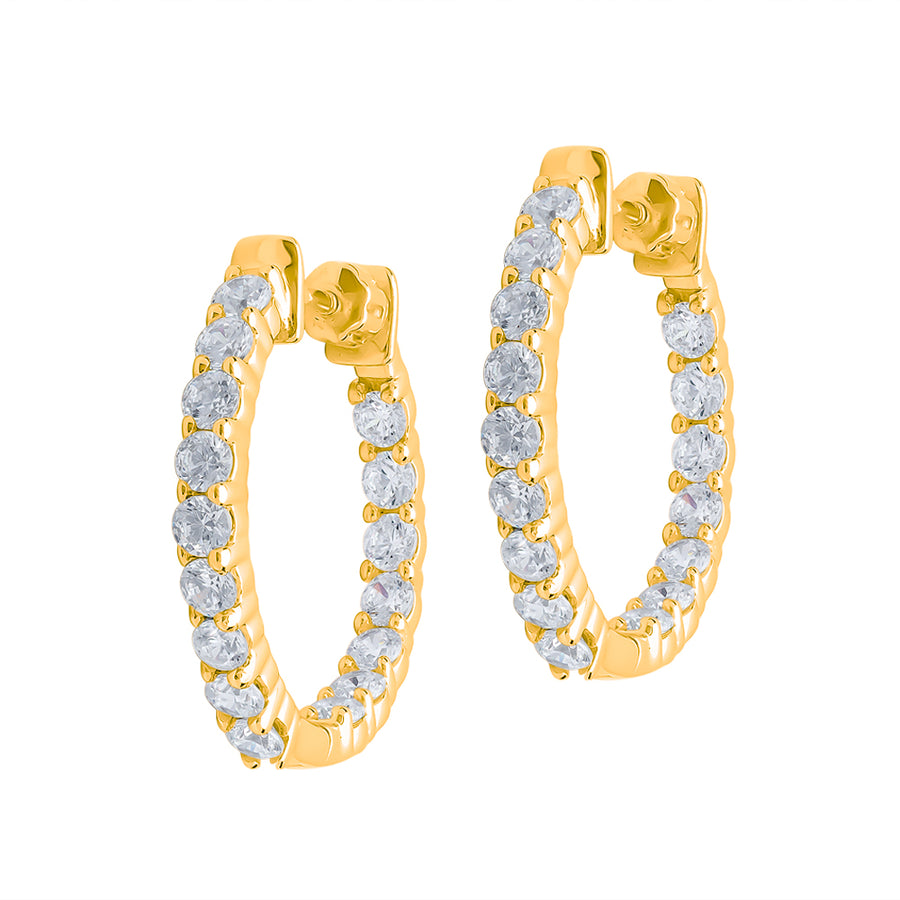 Aiko - Diamond Hoop Earrings